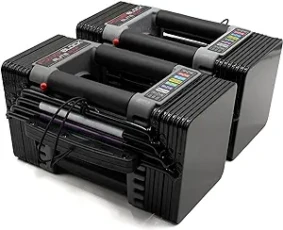 PowerBlock Elite EXP Adjustable Dumbbells, Sold in Pairs, Stage 1, 5-50 lb. Dumbbells, Durable Steel Build, Innovative Workout Equipment, All-in-One Dumbbells, Expandable with Expansion Kits.
