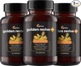 Golden Revive + Joint Support Supplement Featuring Turmeric with Black Pepper, Quercetin, and Magnesium- Turmeric Black Pepper Supplement - 6 Active Ingredients
