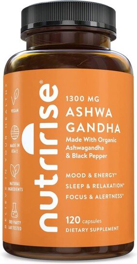NutriRise Organic Ashwagandha Root Capsules