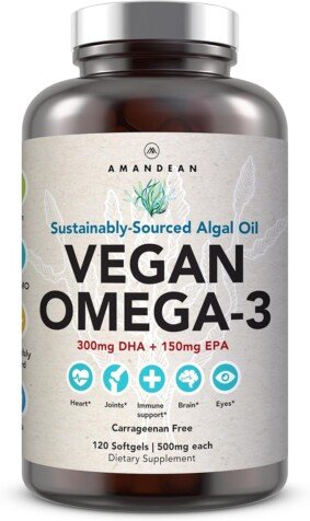 AMANDEAN Vegan Omega 3 Supplement.
