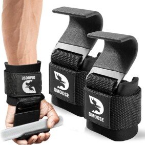 DMoose Fitness Weight Lifting Hooks (Pair) for Deadlifts