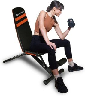 Gymenist Exercise Bench Adjustable Foldable Compact Workout Weight Bench