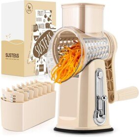SUSTEAS Rotary Cheese Grater with Handle