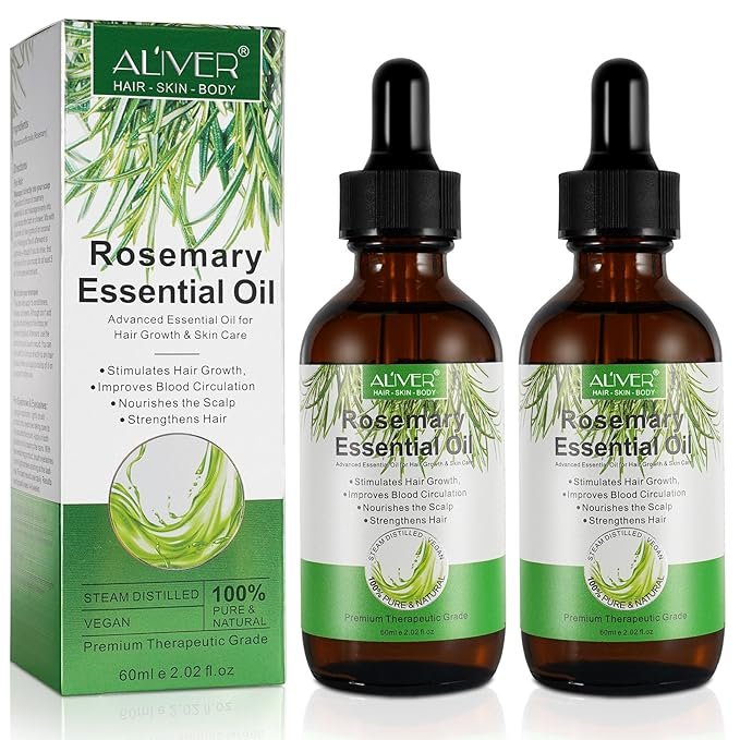 2 Pack Rosemary Oil for Hair Growth, Natural Essential oil with Aromatic Experience