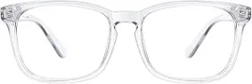 TIJN Blue Light Blocking Glasses for Women Men Clear Frame Square Nerd Eyeglasses Anti Blue Ray Computer Screen Glasses