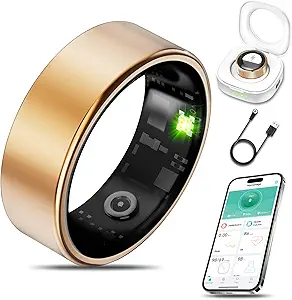 Smart Health Ring for Women Men Fitness Tracker with Heart Rate